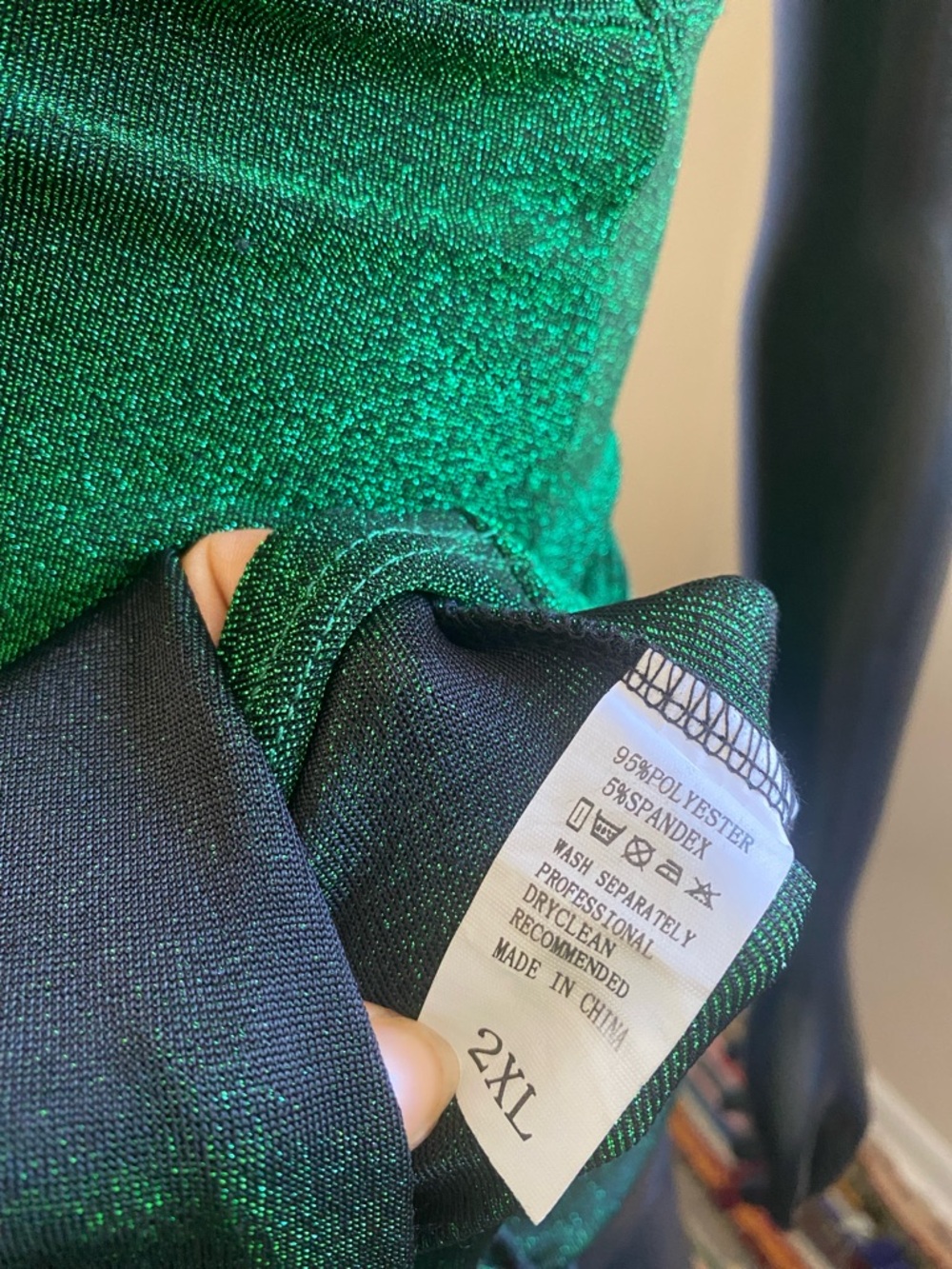 One-Shoulder Emerald Green Mini Dress with Sash - Picture 9 of 9